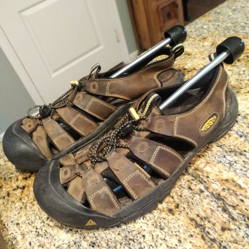 Keen Newport Waterproof Bison Brown Leather Sport Hiking Sandals Men’s Size 13